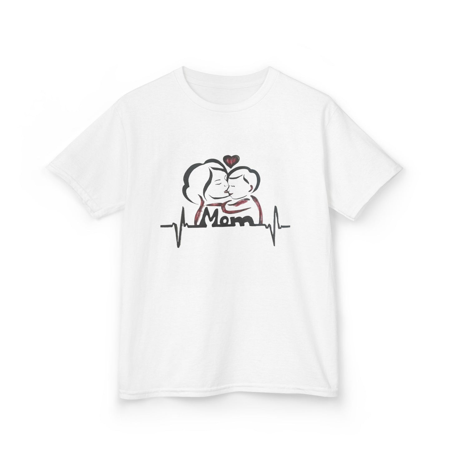 Mommy & Me Kids Tee, Heartbeat Graphic Shirt, Cute Gift for Kids, Mother's Day Tee, Family Matching Outfits, Kids Graphic Tee