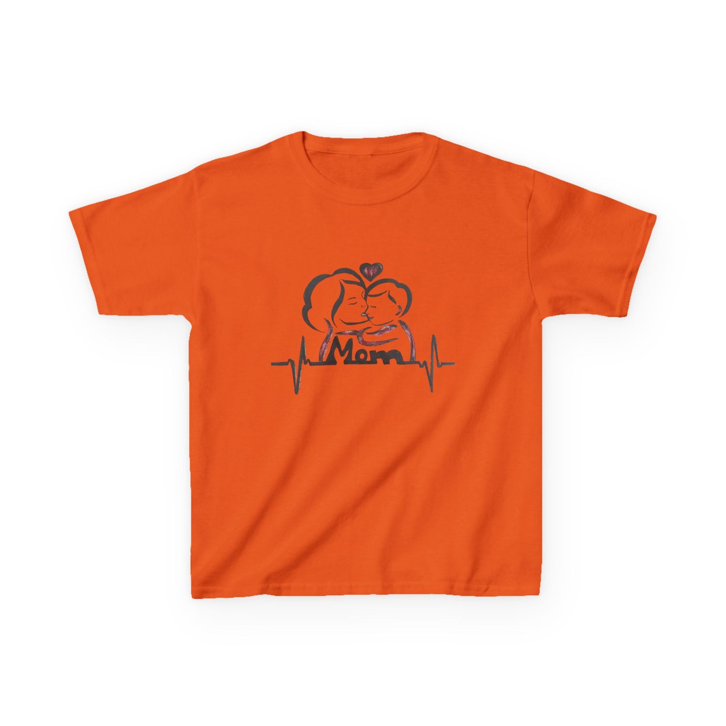 Mommy & Me Kids Tee, Heartbeat Graphic Shirt, Cute Gift for Kids, Mother's Day Tee, Family Matching Outfits, Kids Graphic Tee