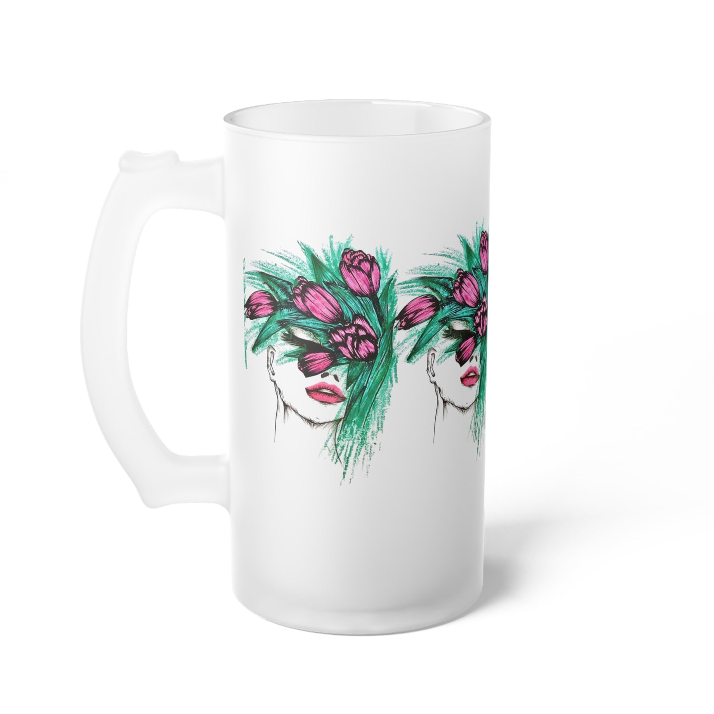 Frosted Glass Beer Mug