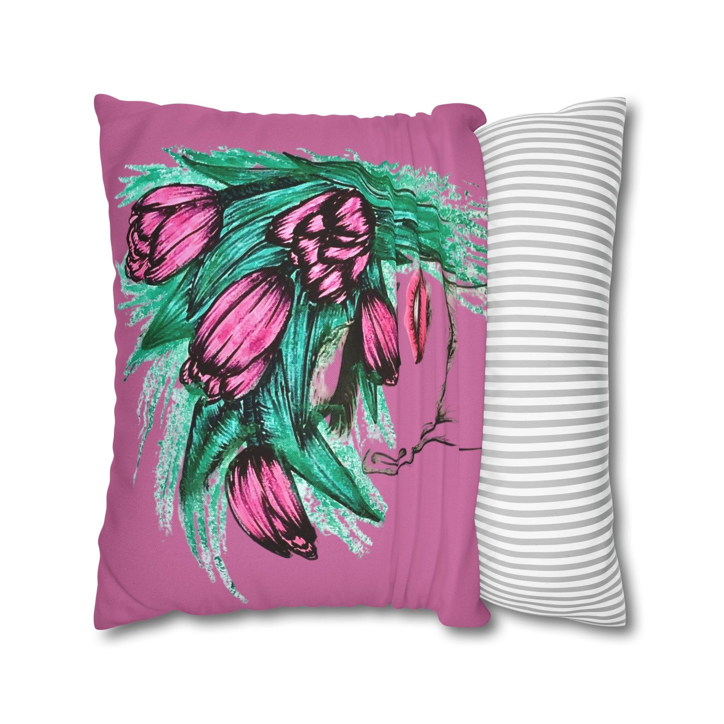 Spun Polyester Square Pillowcase
