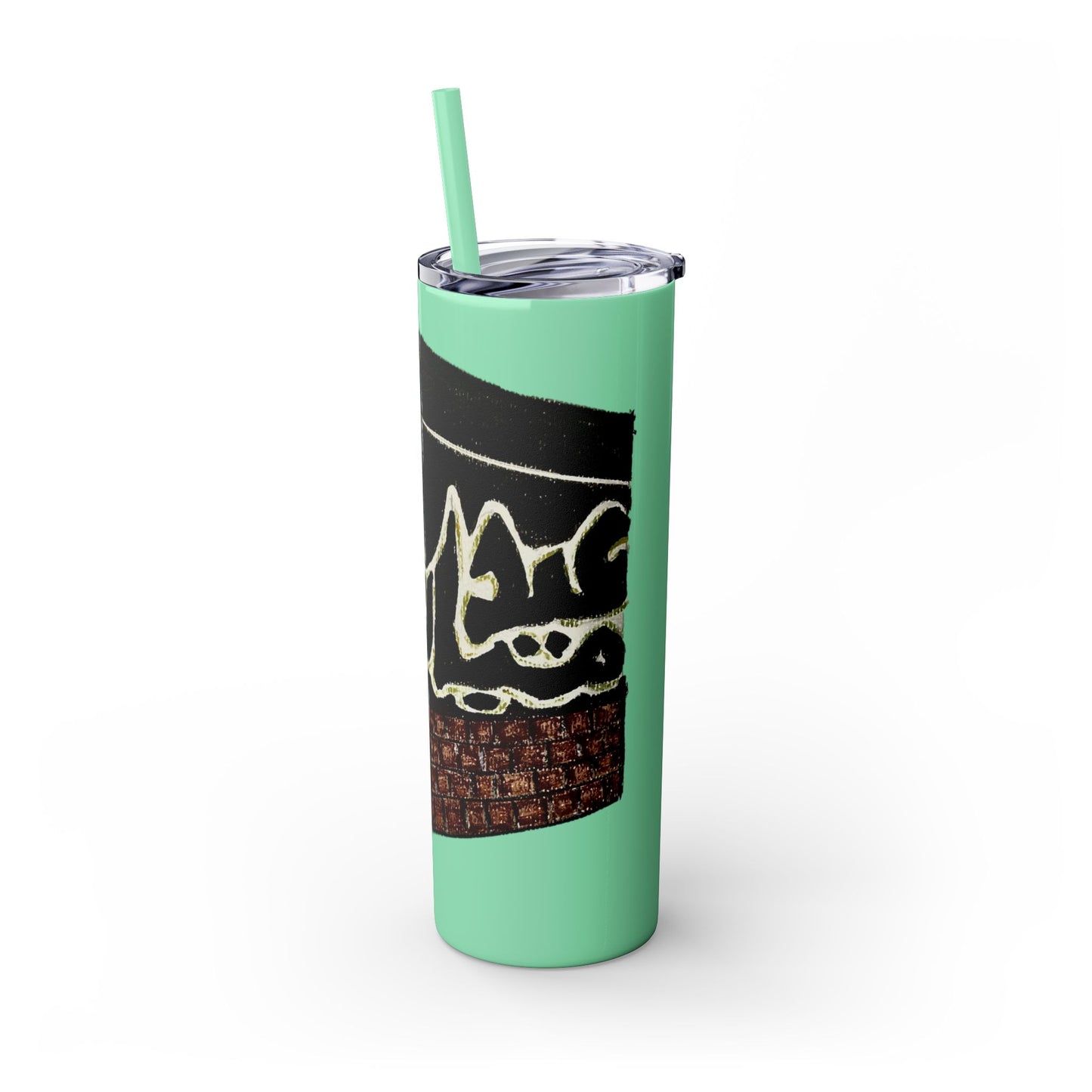 Islamic Skinny Tumbler with Straw - 20oz, Elegant Calligraphy Design