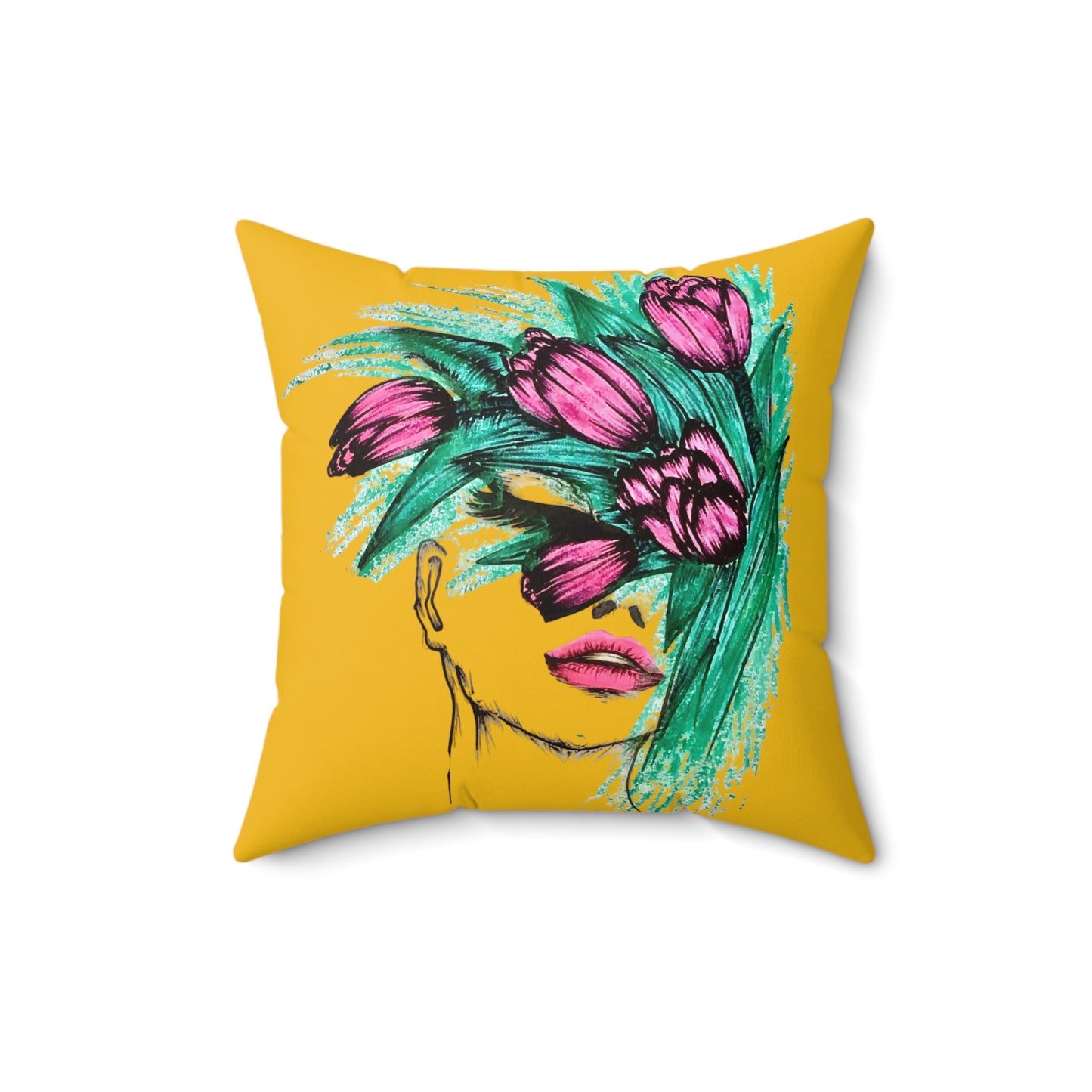 Faux Suede Square Pillow