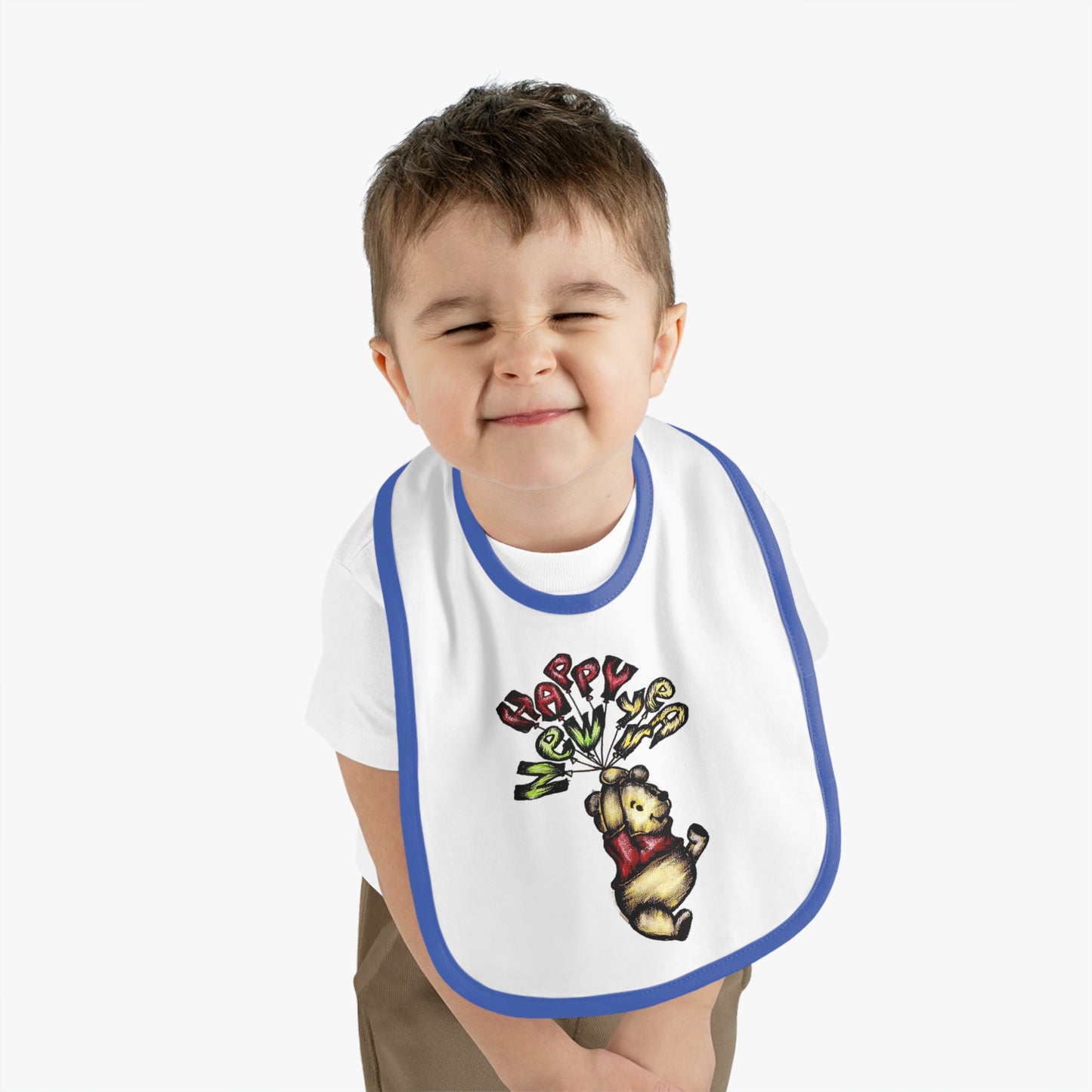 Baby Contrast Trim Jersey Bib