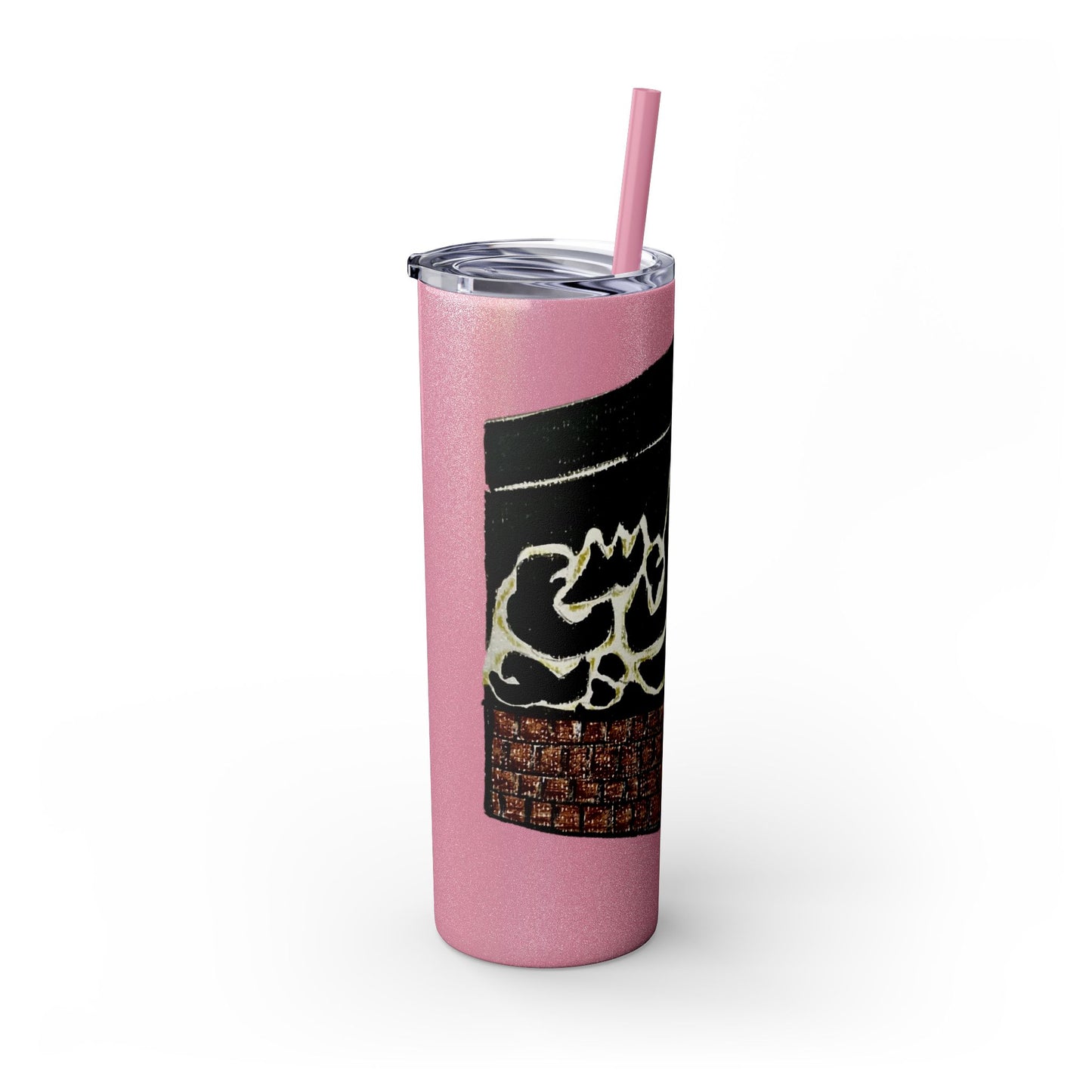 Islamic Skinny Tumbler with Straw - 20oz, Elegant Calligraphy Design