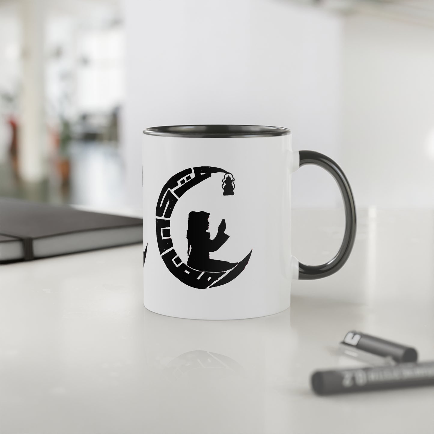 White Accent Mug, 11oz