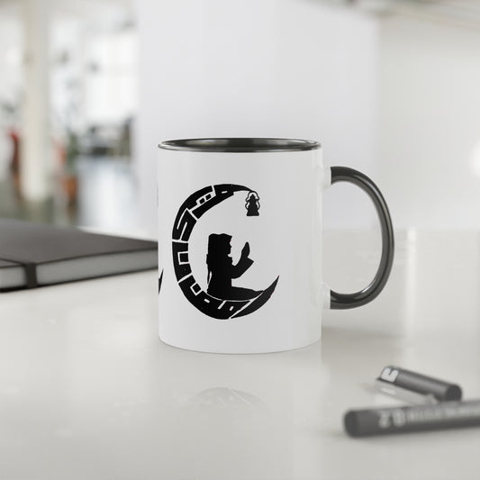 White Accent Mug, 11oz