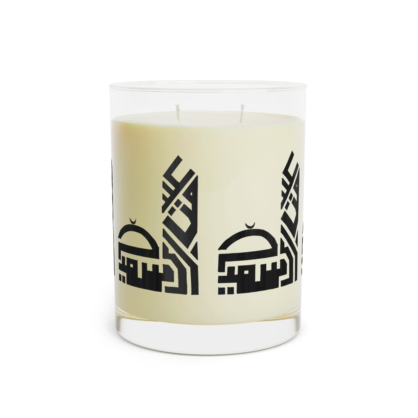 Modern Islamic Design Scented Candle - 11oz Full Glass for Relaxation & Meditation
