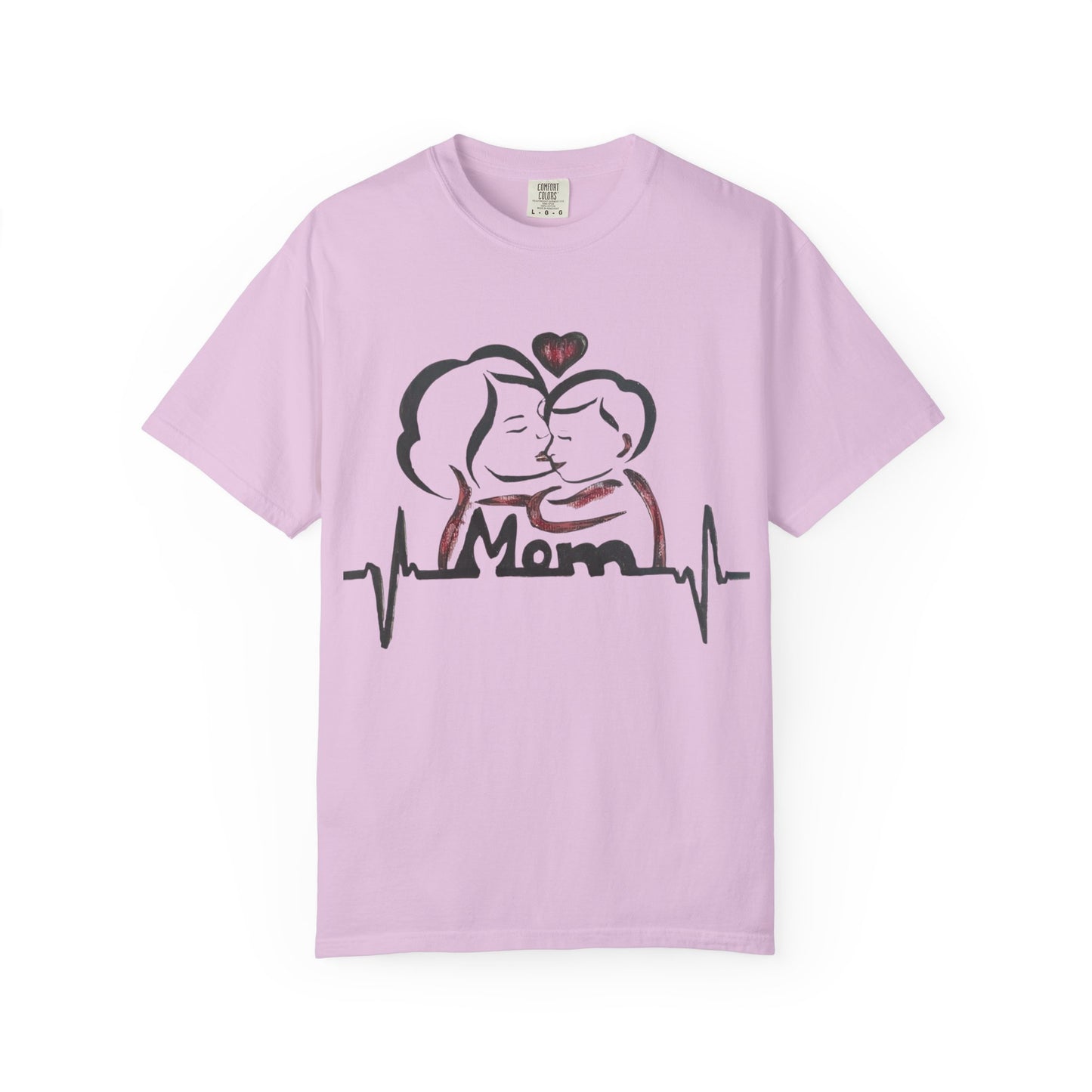 Heartfelt Mom T-Shirt | Cozy Unisex Garment-Dyed Tee, Perfect for Mother's Day, Family Gatherings, Gift for Moms, Love and Connection