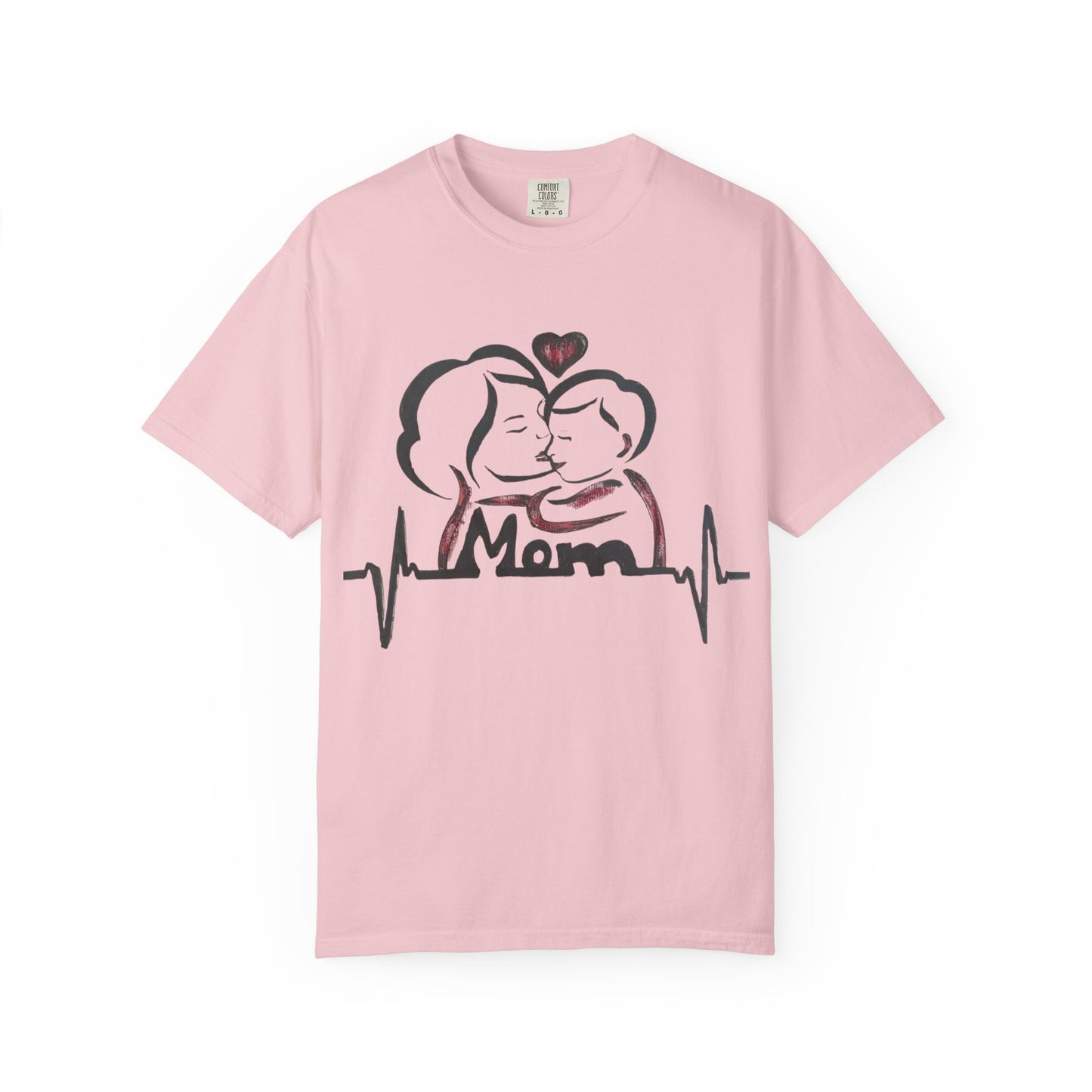 Heartfelt Mom T-Shirt | Cozy Unisex Garment-Dyed Tee, Perfect for Mother's Day, Family Gatherings, Gift for Moms, Love and Connection