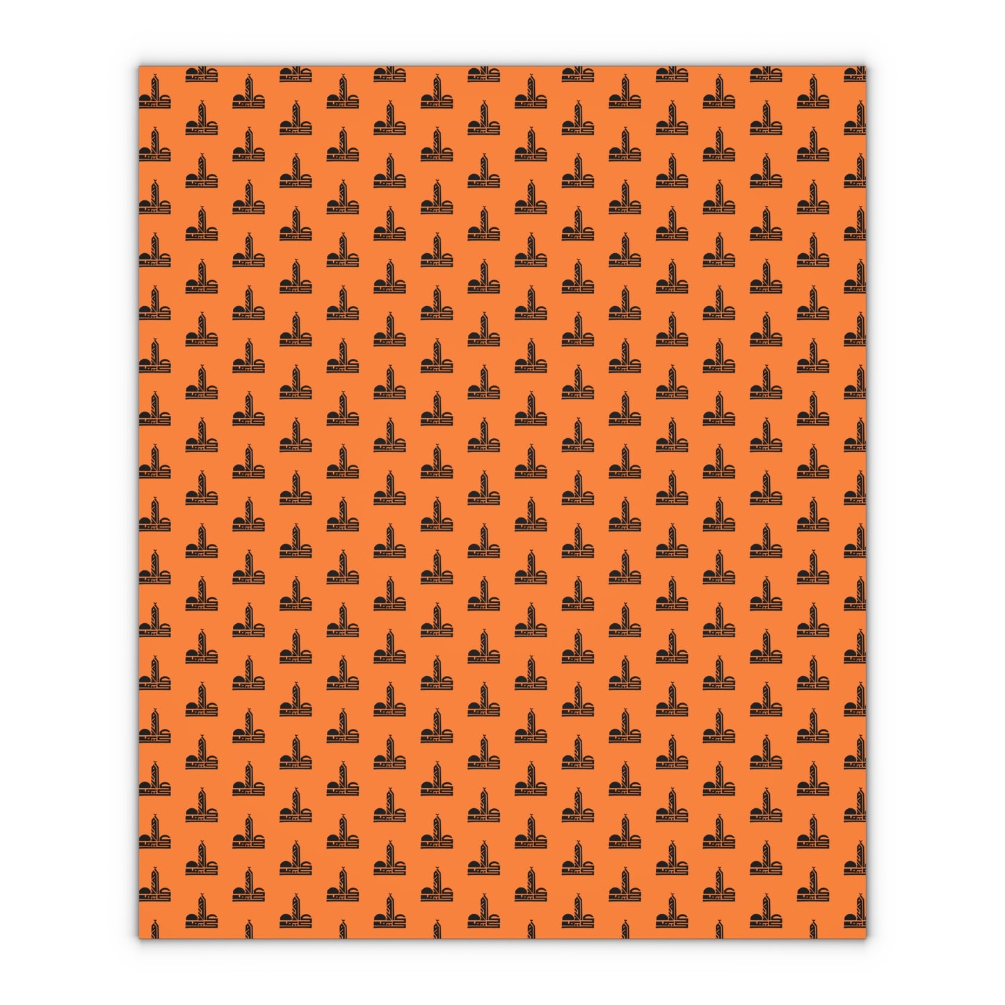 Chic Halloween Gift Wrapping Paper Sheets - Festive Orange Design