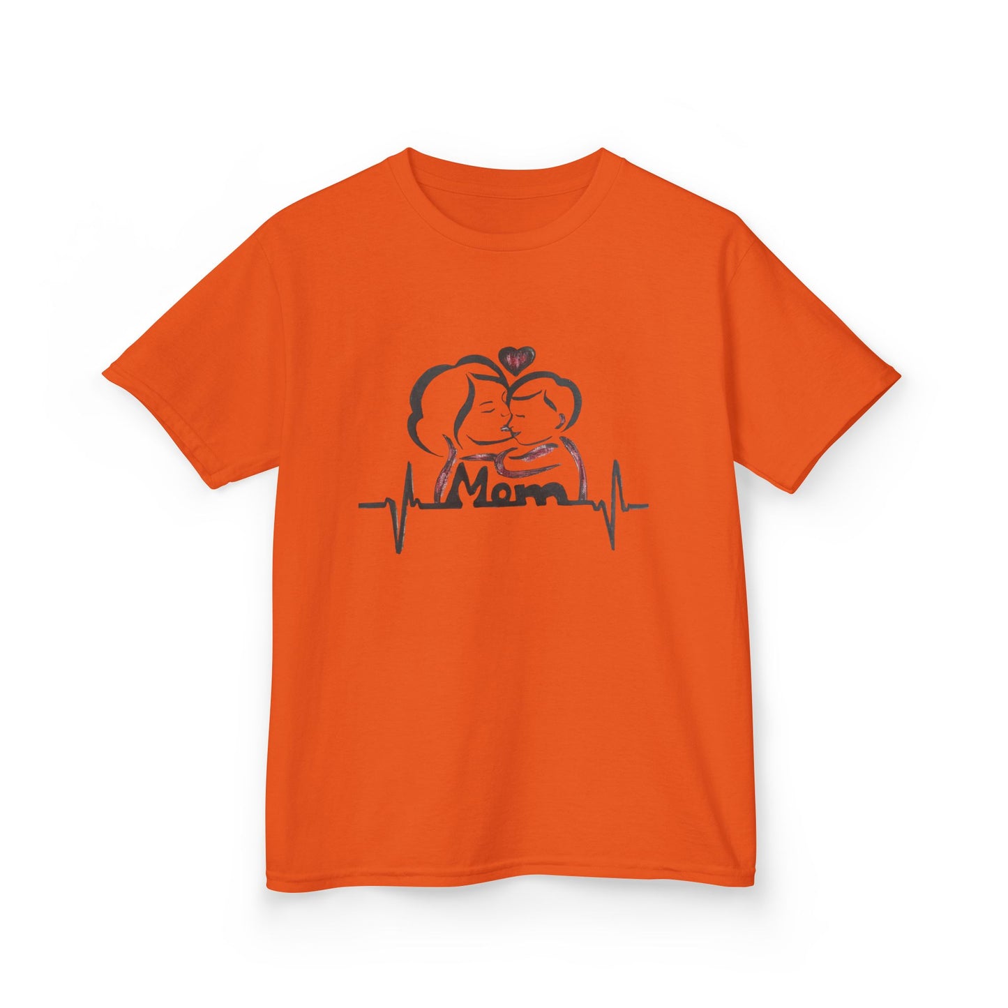 Mommy & Me Kids Tee, Heartbeat Graphic Shirt, Cute Gift for Kids, Mother's Day Tee, Family Matching Outfits, Kids Graphic Tee