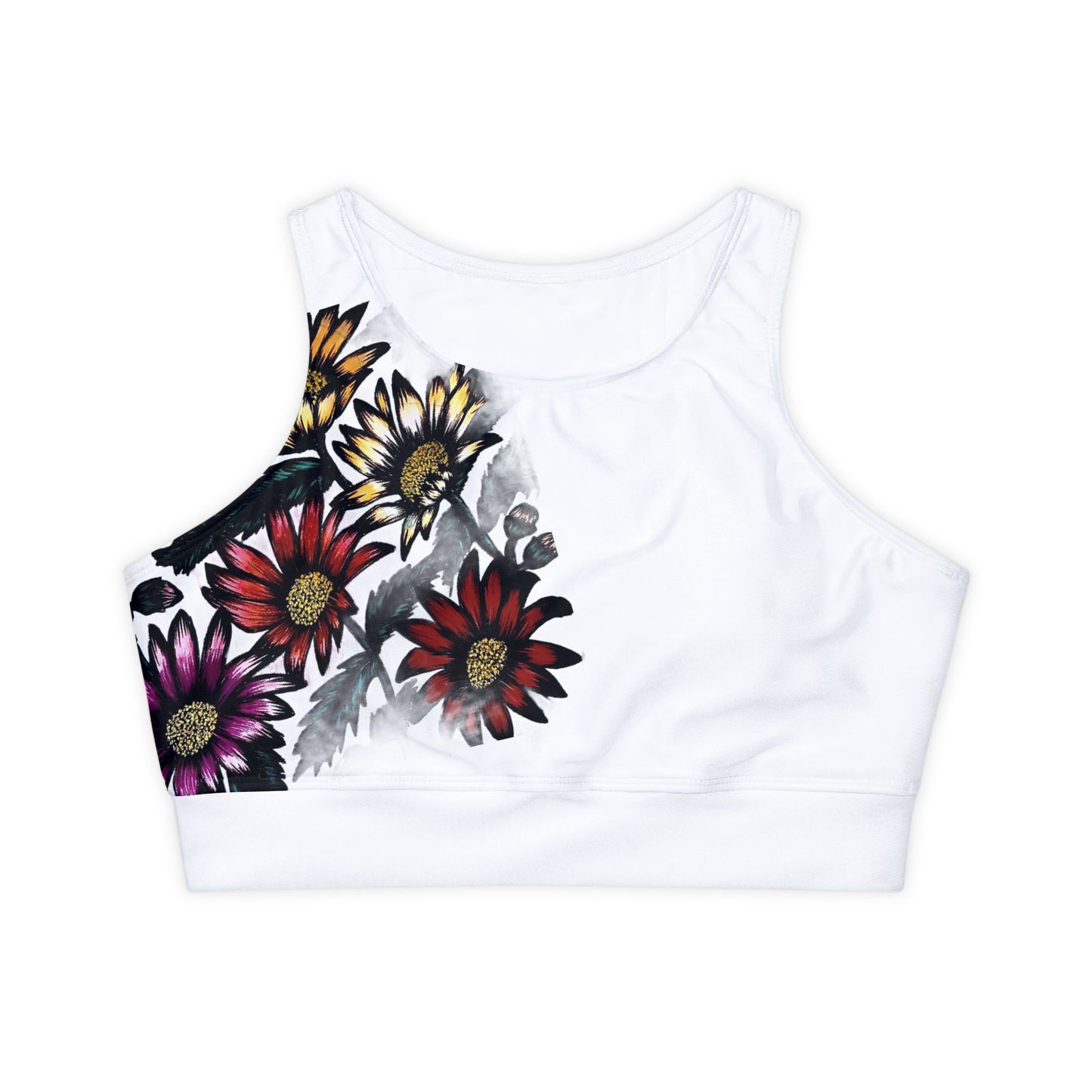 Fully Lined, Padded Sports Bra (AOP)