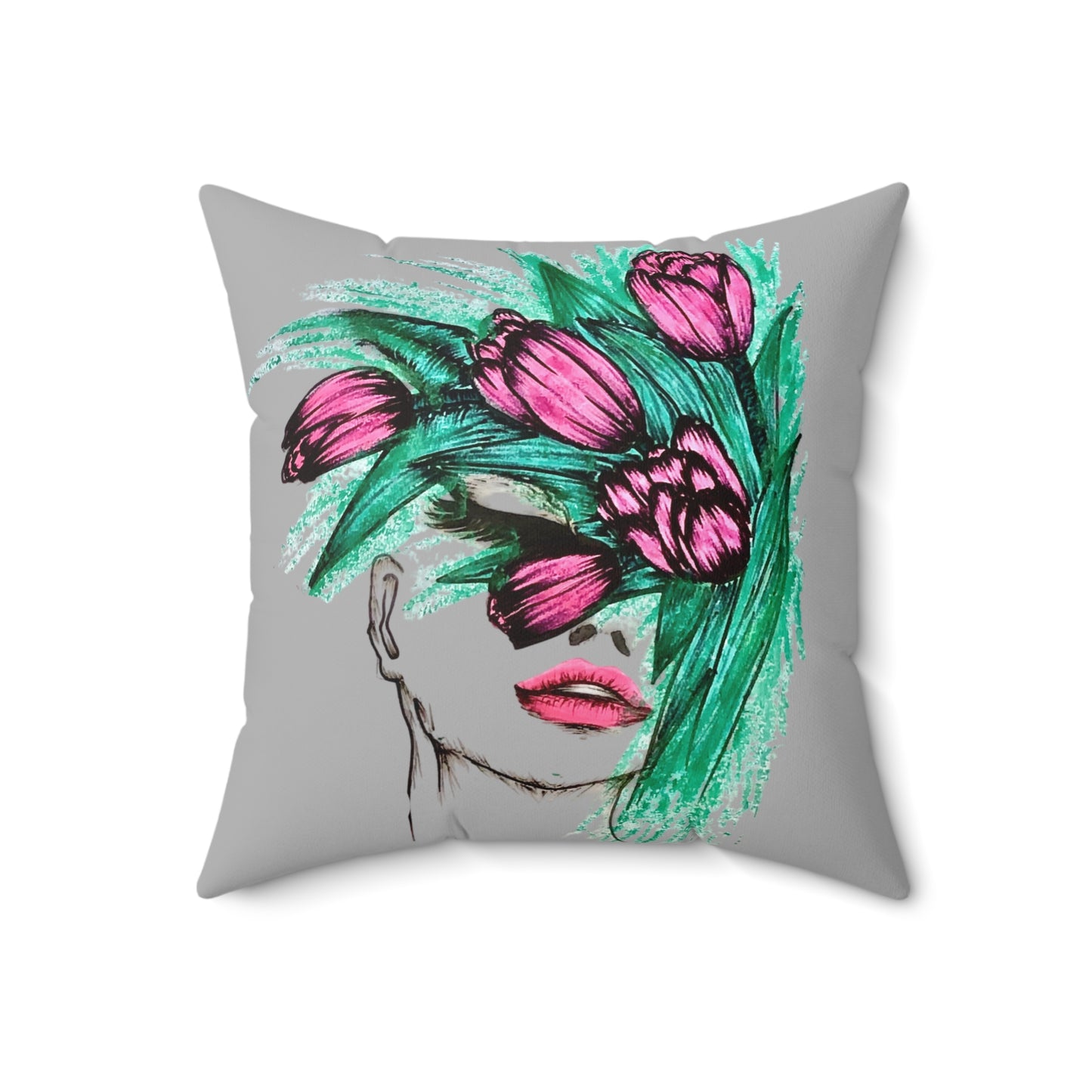 Spun Polyester Square Pillow