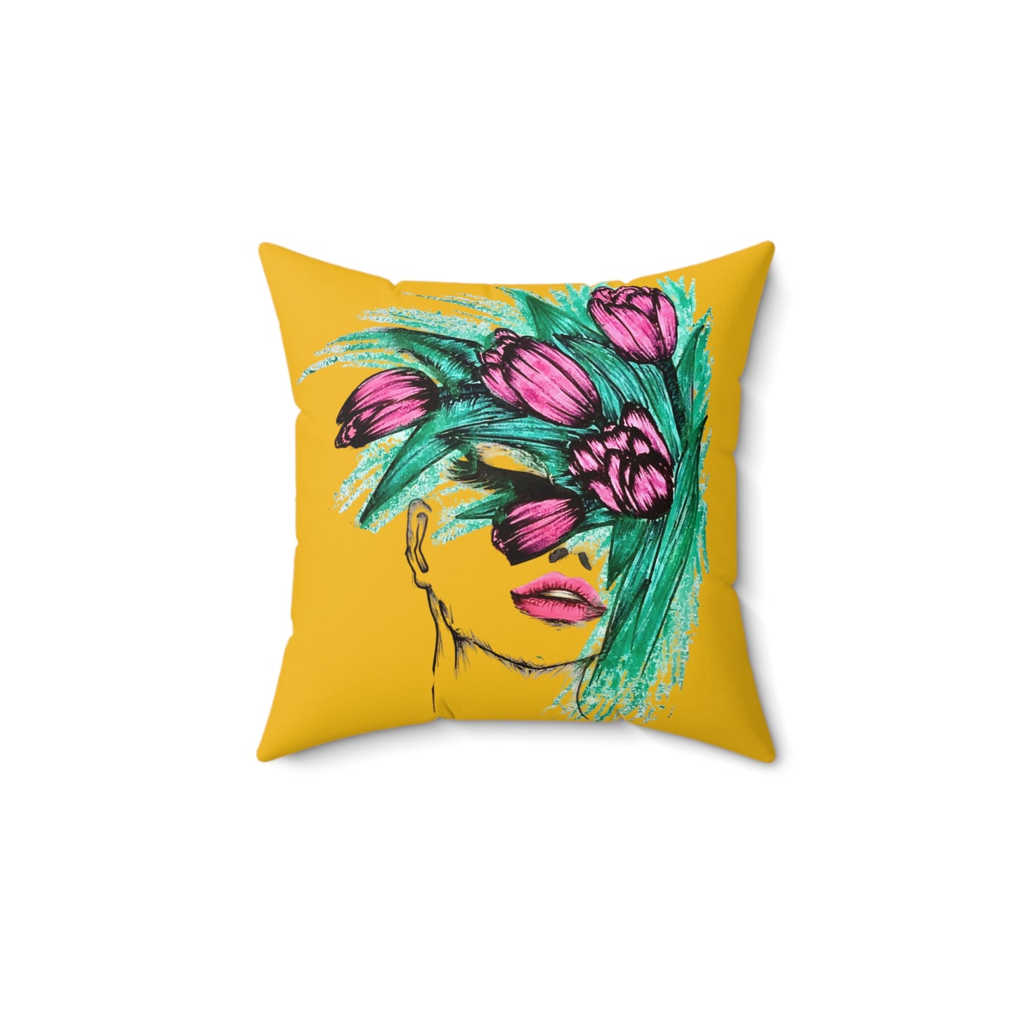 Faux Suede Square Pillow