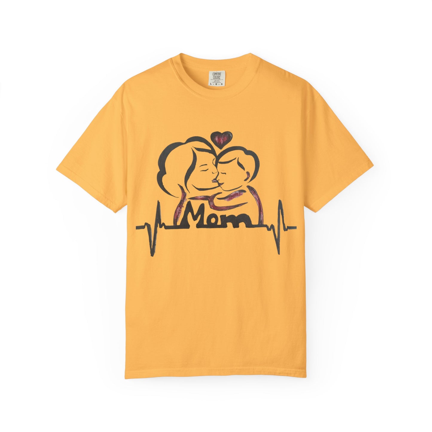 Heartfelt Mom T-Shirt | Cozy Unisex Garment-Dyed Tee, Perfect for Mother's Day, Family Gatherings, Gift for Moms, Love and Connection