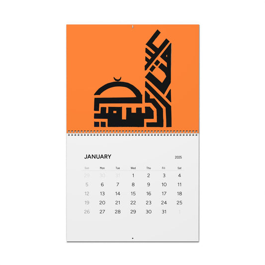 Stylish 2025 Wall Calendar with Bold Graphics - Perfect for Home or Office Decor