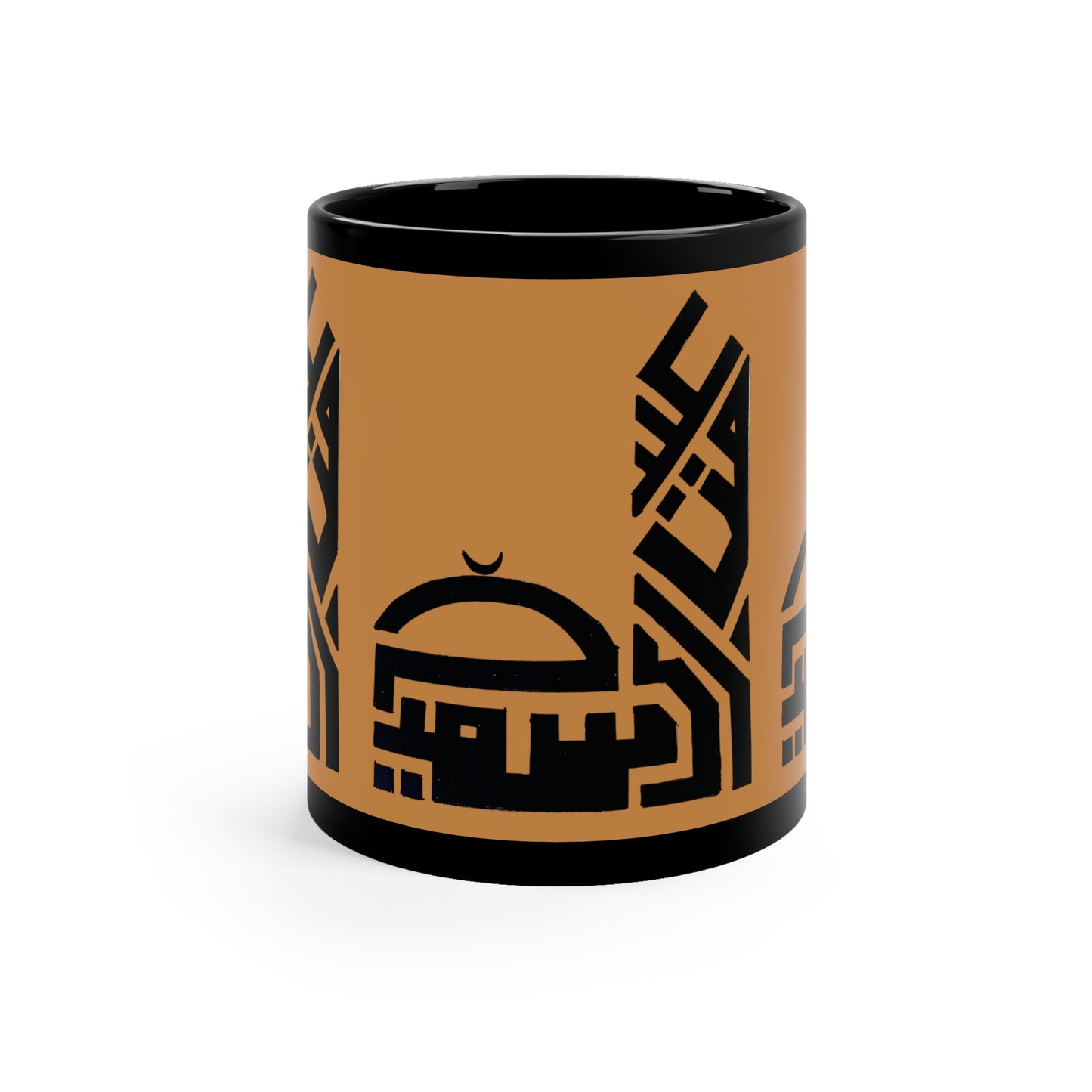 Arabic Calligraphy Black Coffee Mug - Unique 11oz Design for Coffee Lovers