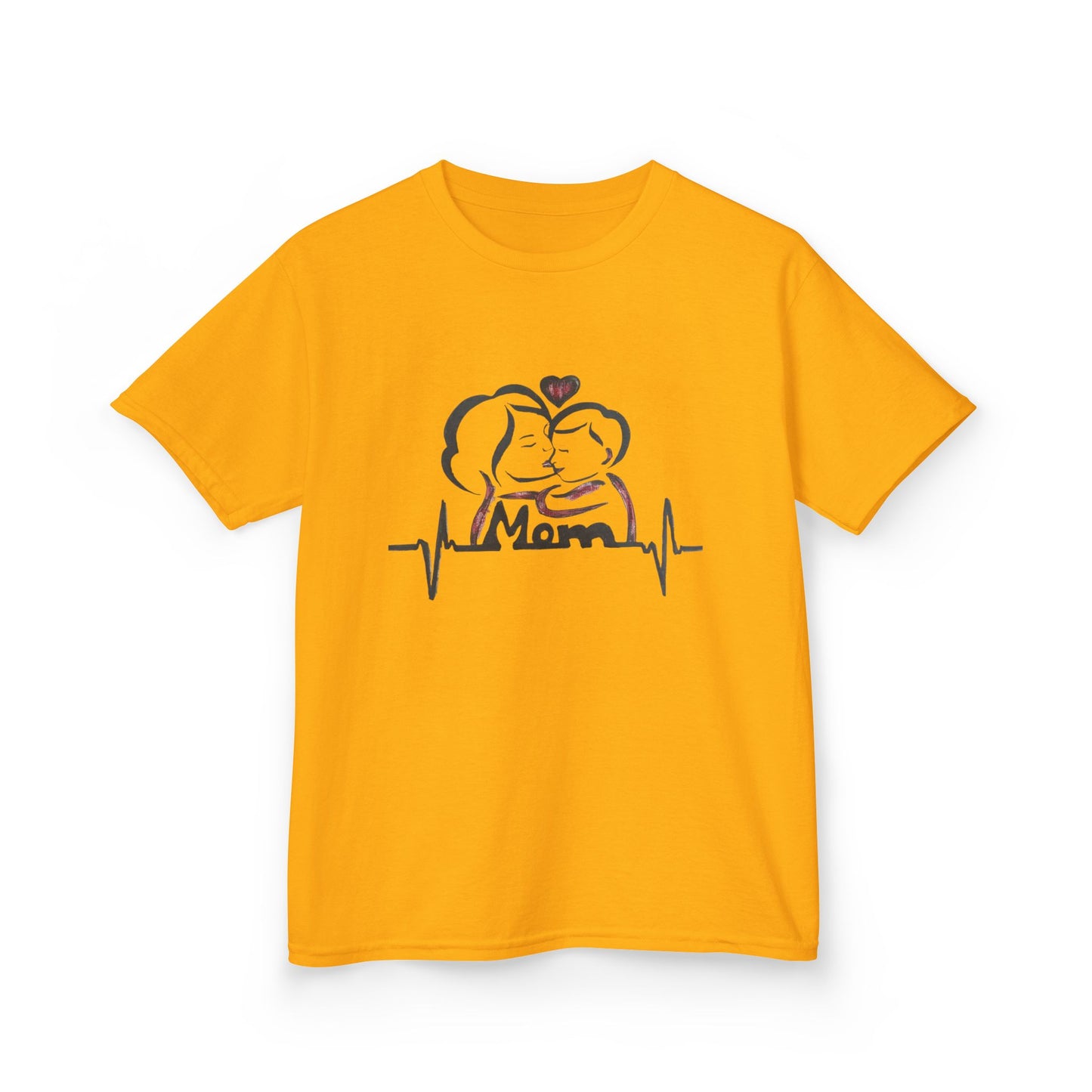 Mommy & Me Kids Tee, Heartbeat Graphic Shirt, Cute Gift for Kids, Mother's Day Tee, Family Matching Outfits, Kids Graphic Tee