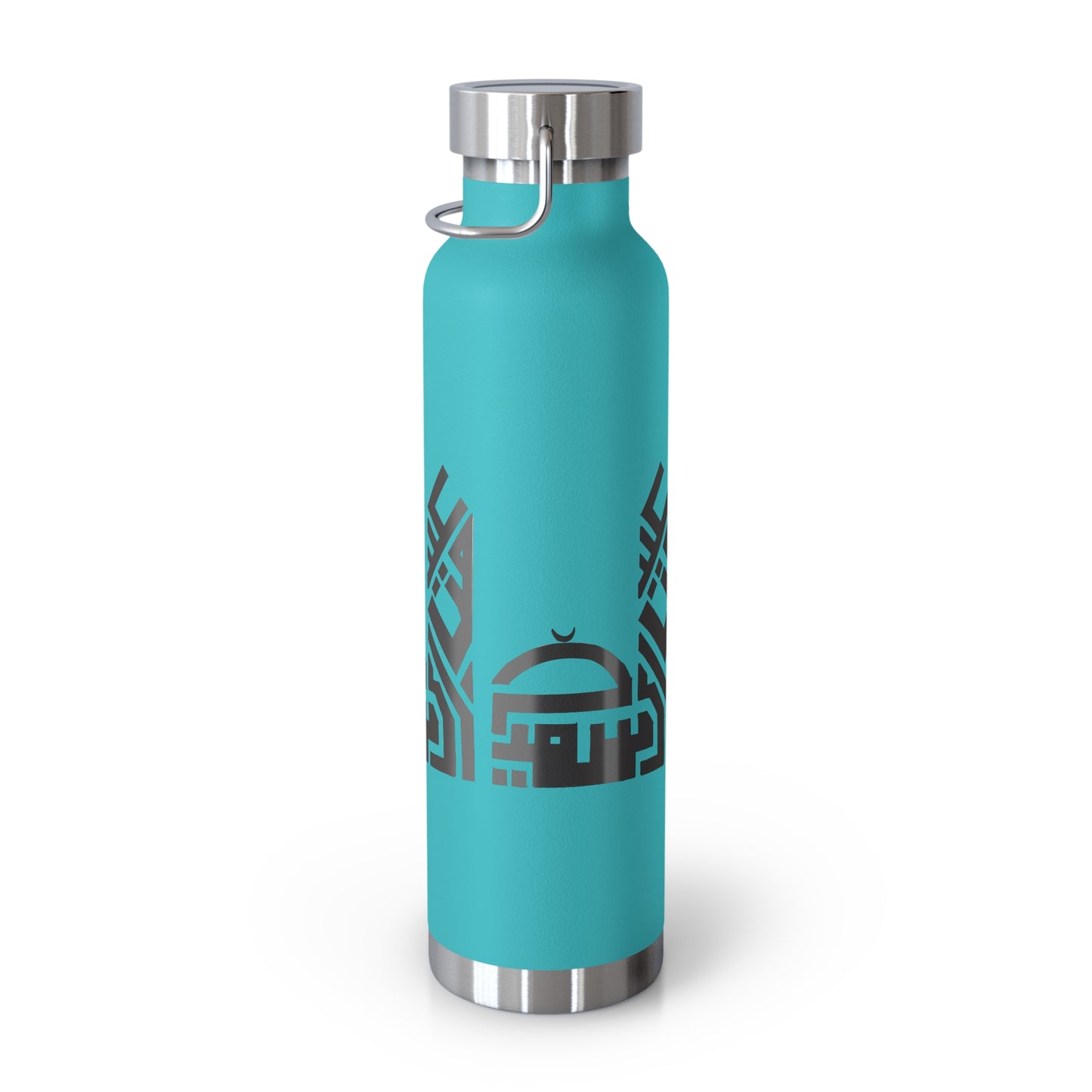 Artistic Copper Vacuum Insulated Bottle - 22oz Travel Flask with Mosque Design