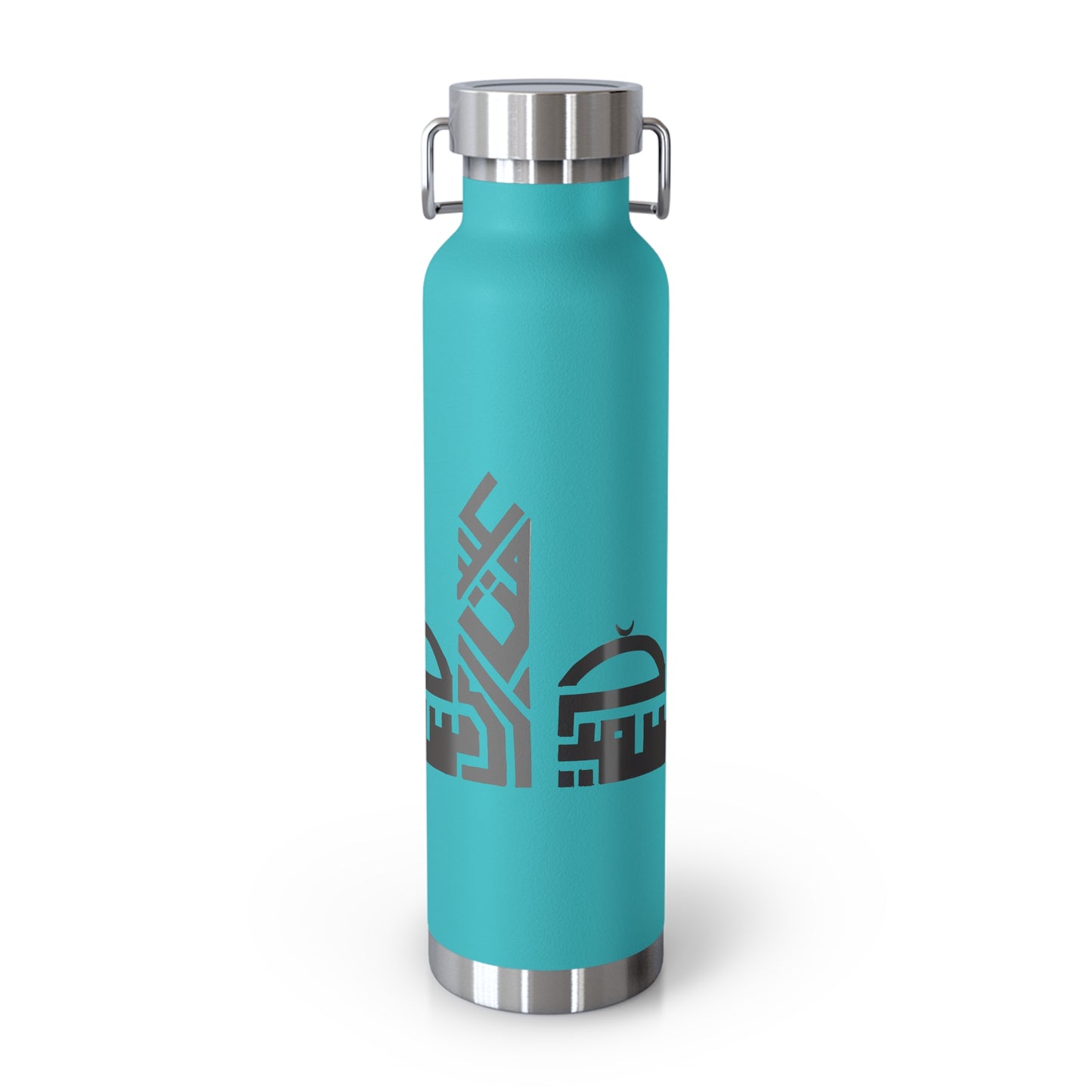 Artistic Copper Vacuum Insulated Bottle - 22oz Travel Flask with Mosque Design