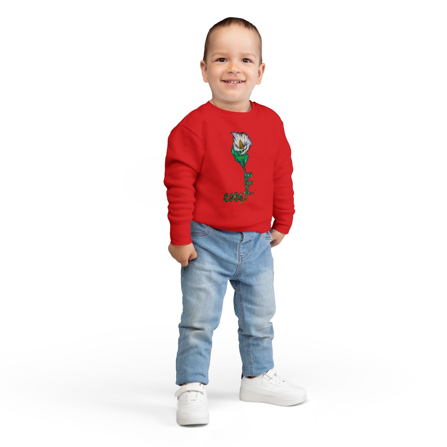Floral Toddler Sweatshirt - Playful and Cozy Unisex Design