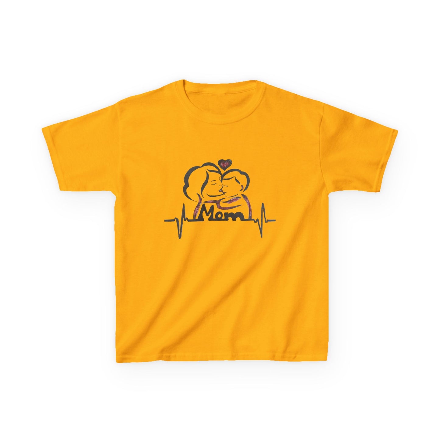 Mommy & Me Kids Tee, Heartbeat Graphic Shirt, Cute Gift for Kids, Mother's Day Tee, Family Matching Outfits, Kids Graphic Tee