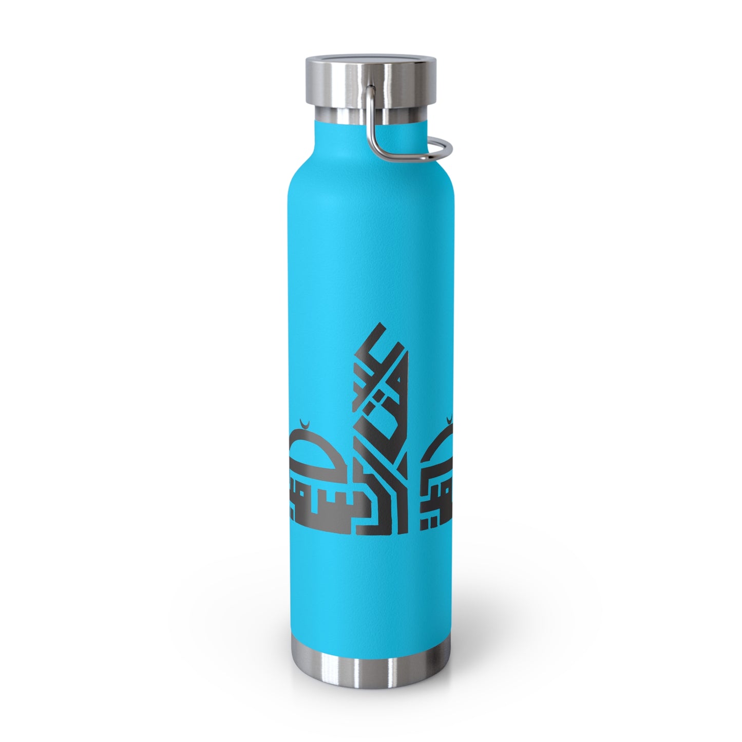 Artistic Copper Vacuum Insulated Bottle - 22oz Travel Flask with Mosque Design