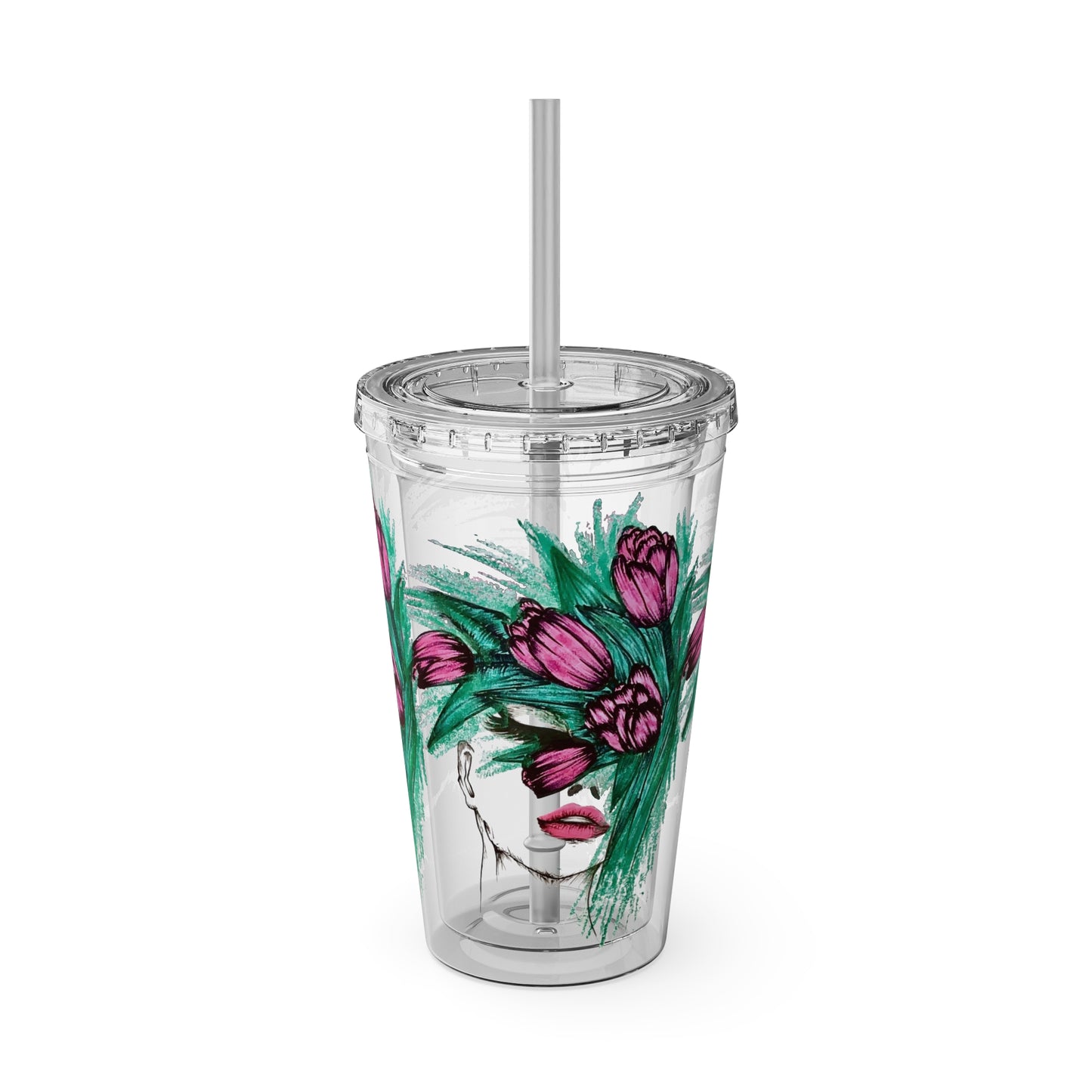 Sunsplash Tumbler with Straw, 16oz