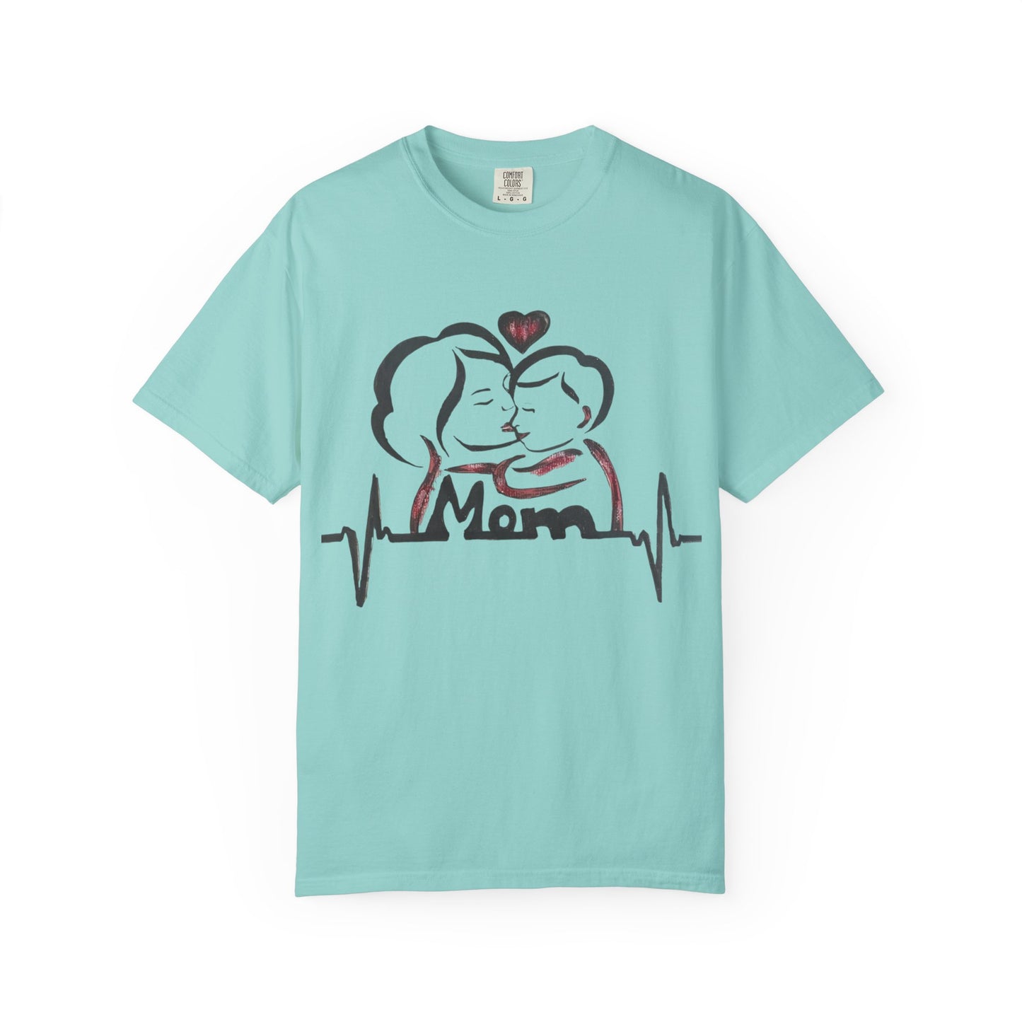 Heartfelt Mom T-Shirt | Cozy Unisex Garment-Dyed Tee, Perfect for Mother's Day, Family Gatherings, Gift for Moms, Love and Connection
