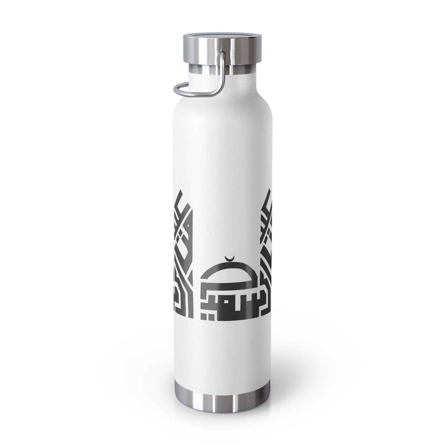 Artistic Copper Vacuum Insulated Bottle - 22oz Travel Flask with Mosque Design