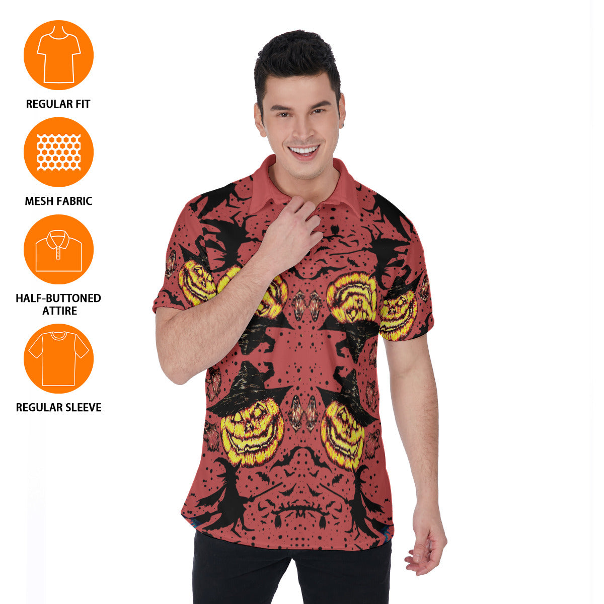 All-Over Print Men's Polo Shirt