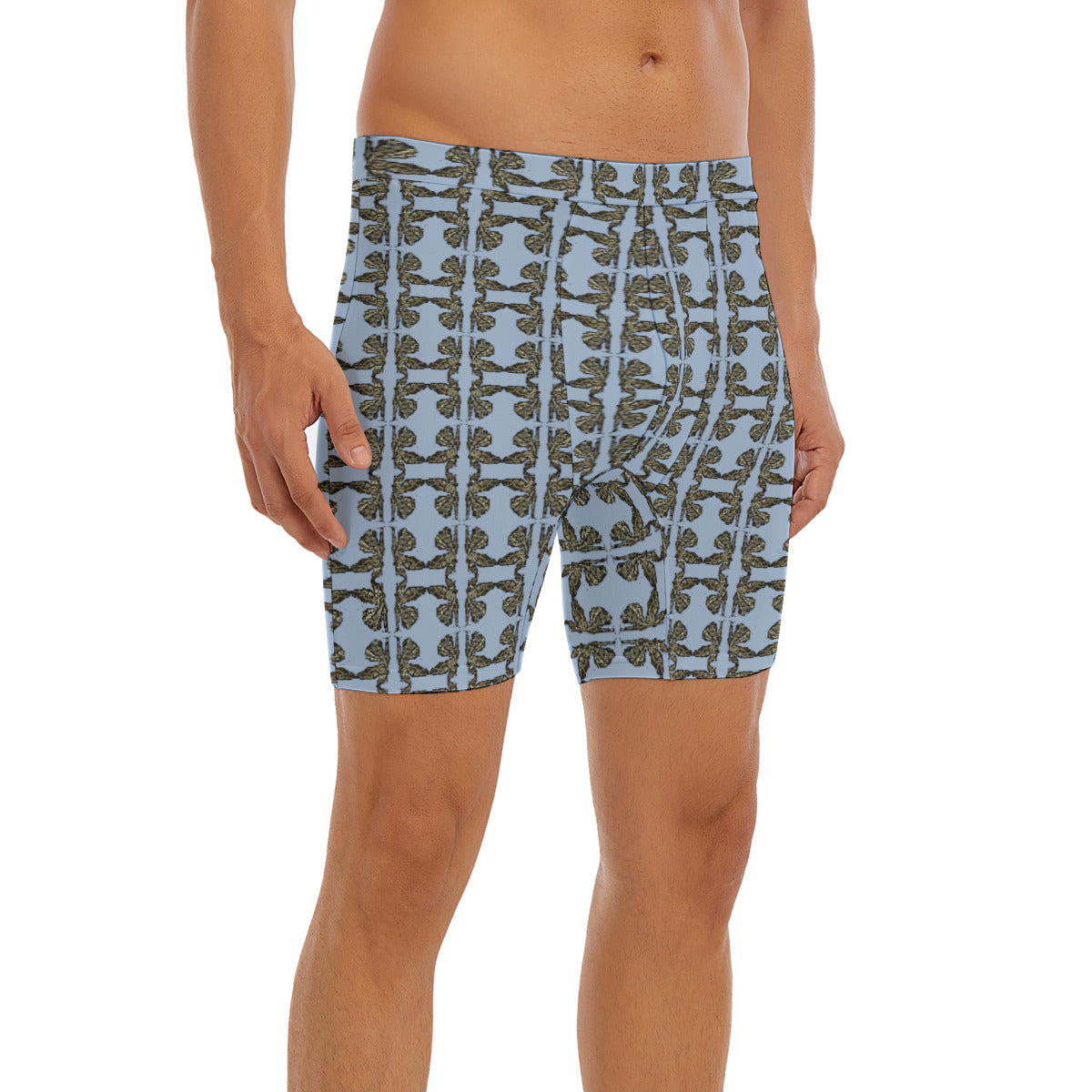 All-Over Print Men's Long Boxer Briefs