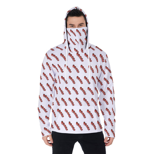 All-Over Print Men's Heavy Fleece Hoodie With Mask