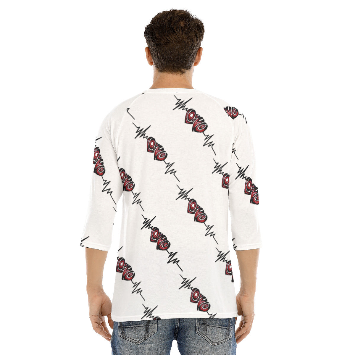 All-Over Print Men's O-neck Raglan Sleeve T-shirt