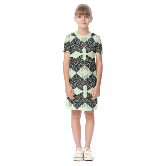All-Over Print Kid's Short Sleeve Dress