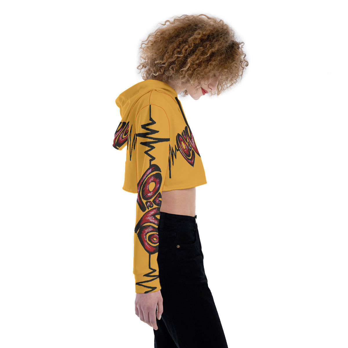 All-Over Print Women's Crop Top Hoodie