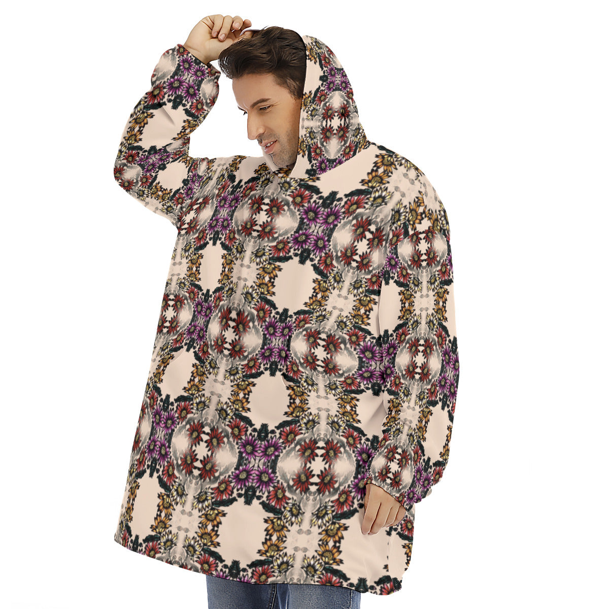 All-Over Print Unisex Sherpa Fleece Hoodie Blanket