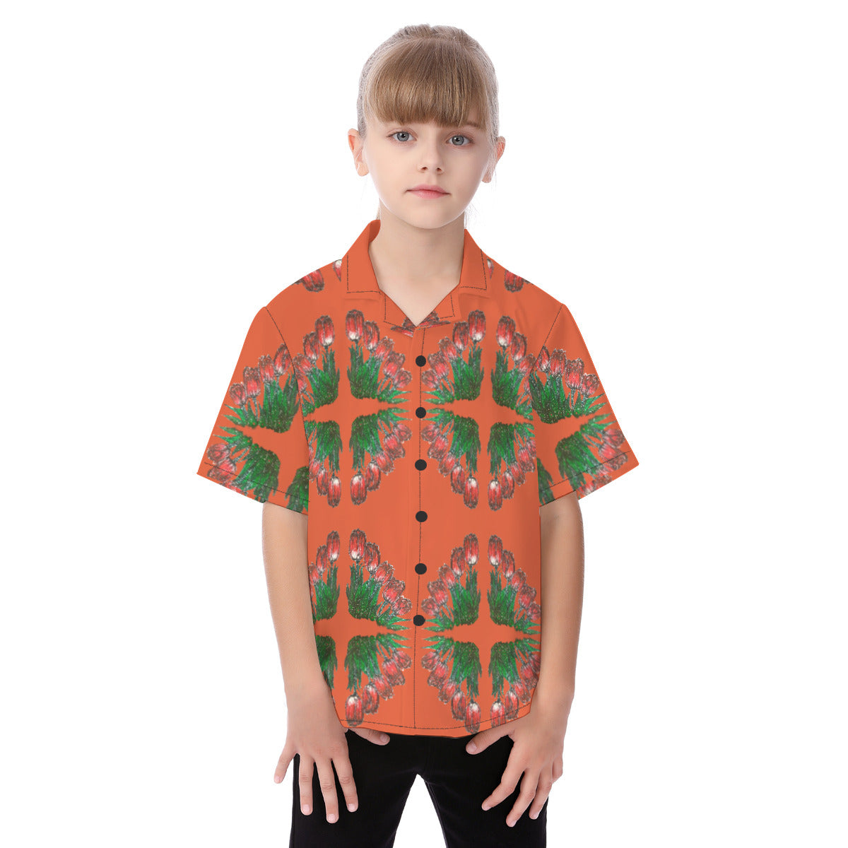 All-Over Print Kid's Hawaiian Vacation Shirt