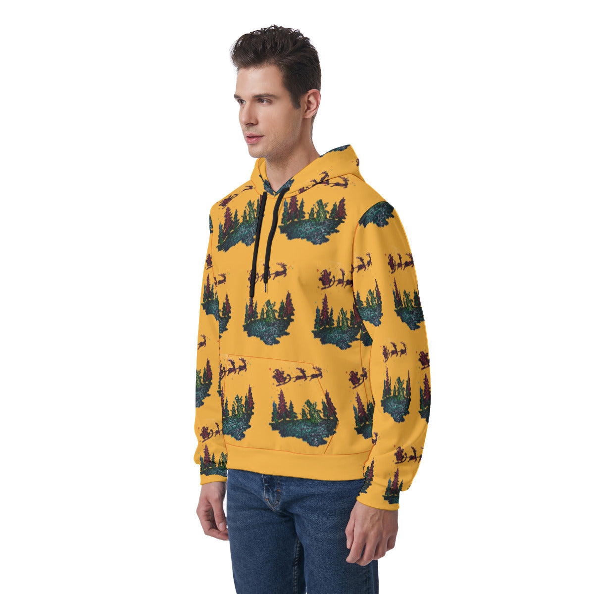 All-Over Print Men's Hoodie With Double-side Print Hood