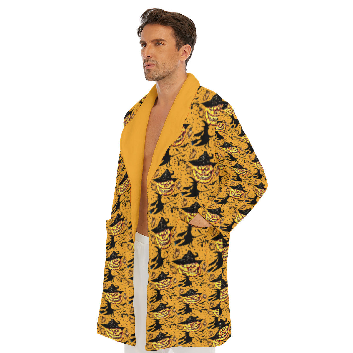 All-Over Print Men's Borg Fleece Robe