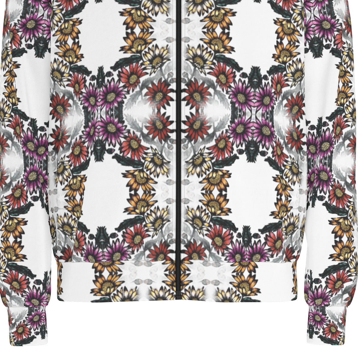 All-Over Print Men's Raglan-Sleeve Stand Collar Jacket