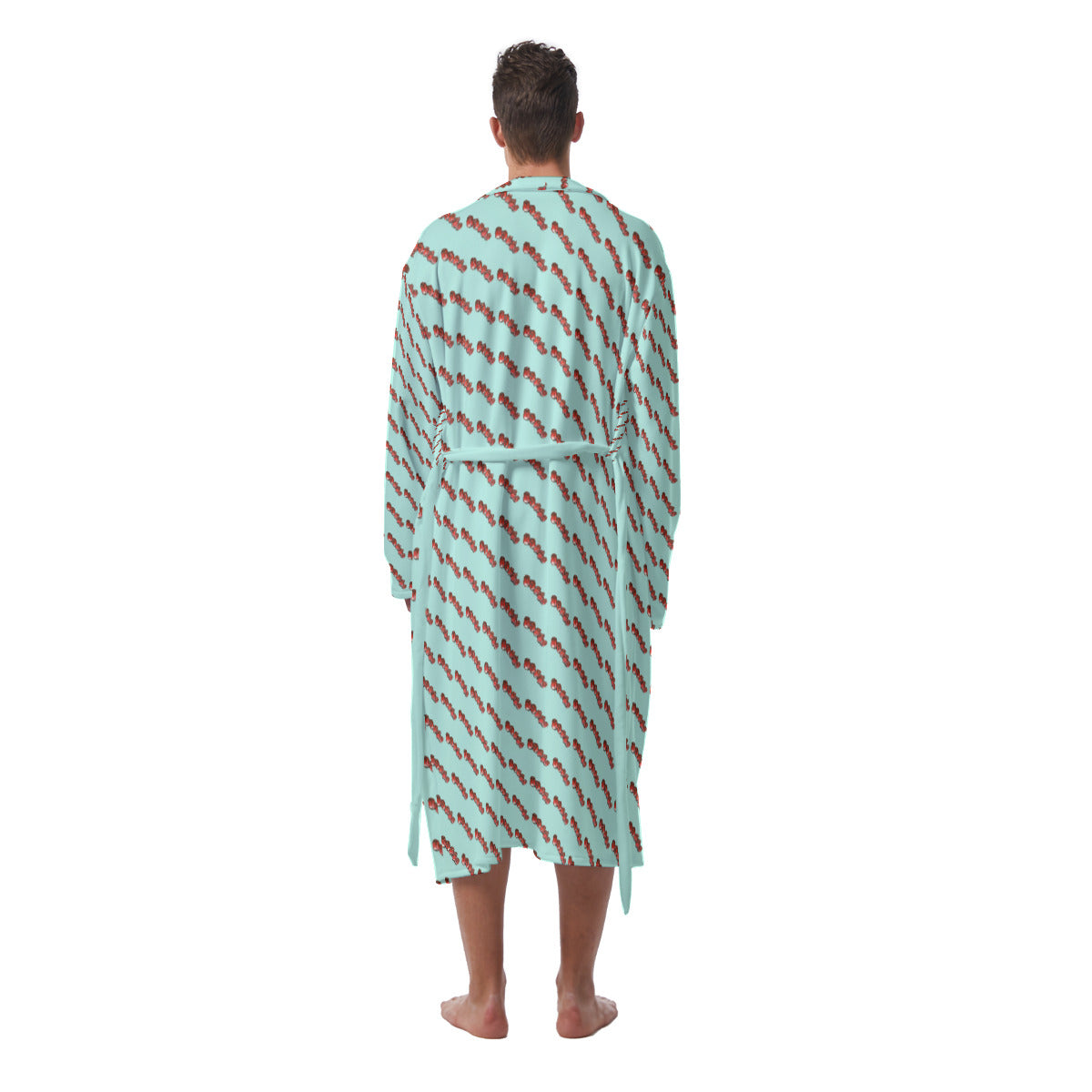 All-Over Print Men's Heavy Fleece Robe