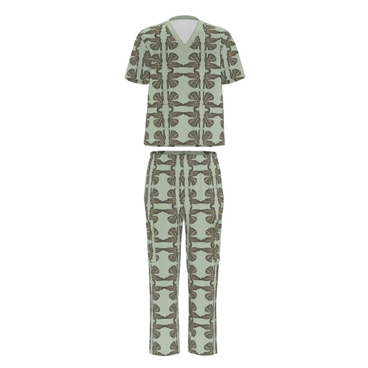 All-Over Print Unisex Scrub Set With Six Pocket