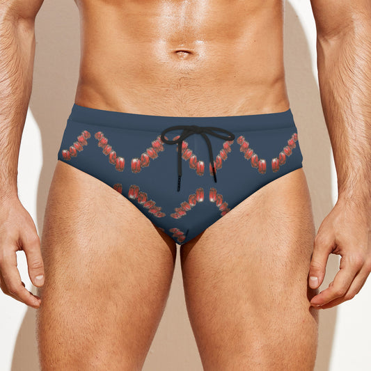 All-over print Men'S Drawstring Swim Briefs