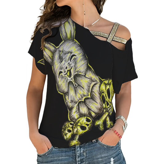 All-Over Print Women's T-shirt With Elastic Band