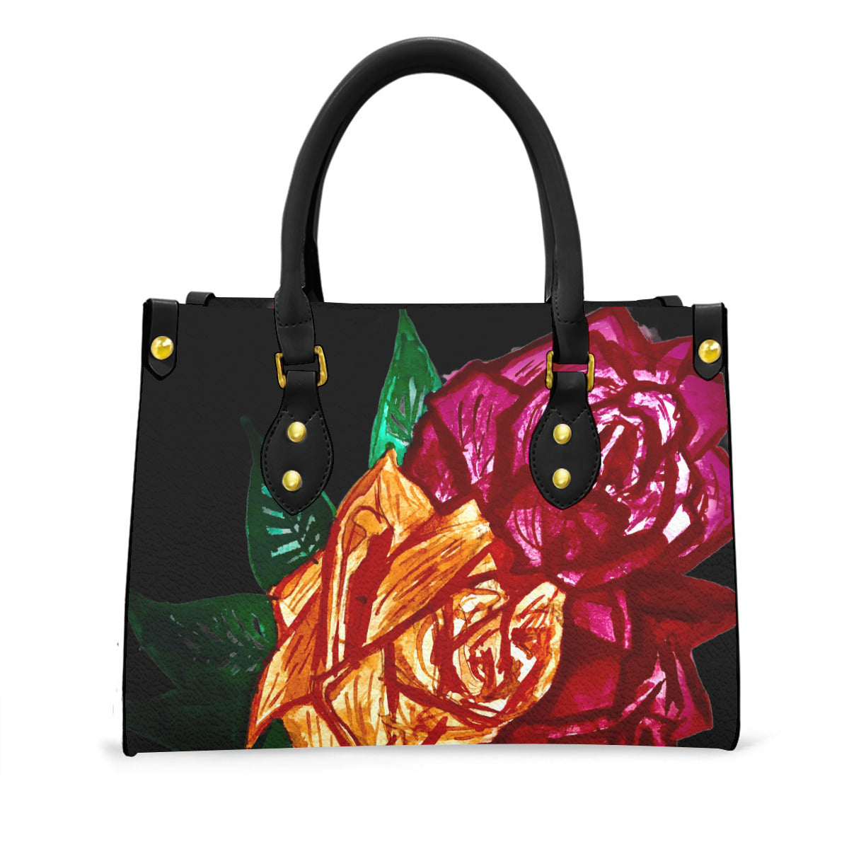Women's Tote Bag With Black Handle