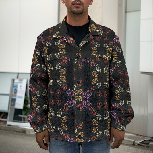 All-Over Print Men's Casual Lapel Jacket