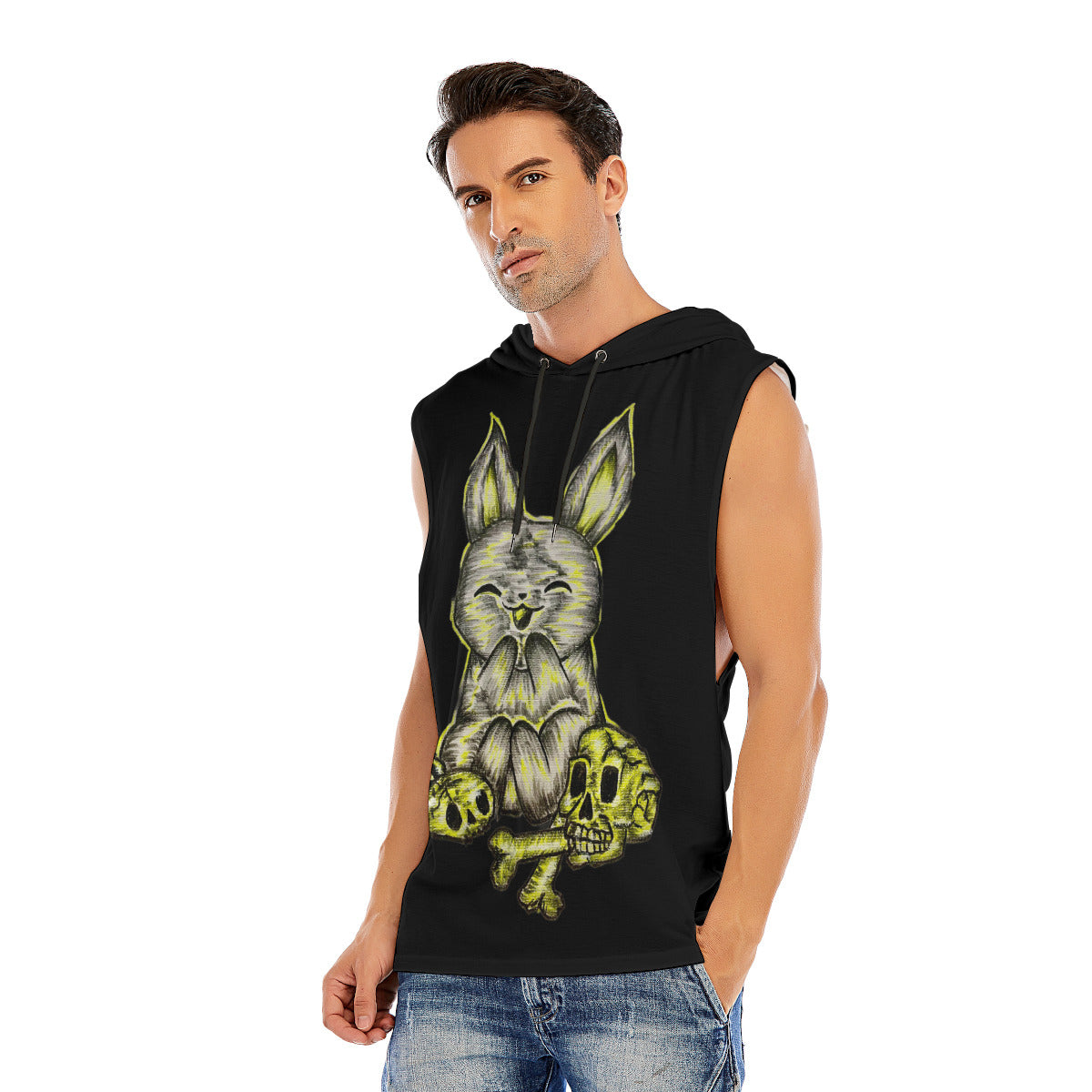 All-Over Print Men’s Sleeveless Pullover Hoodie