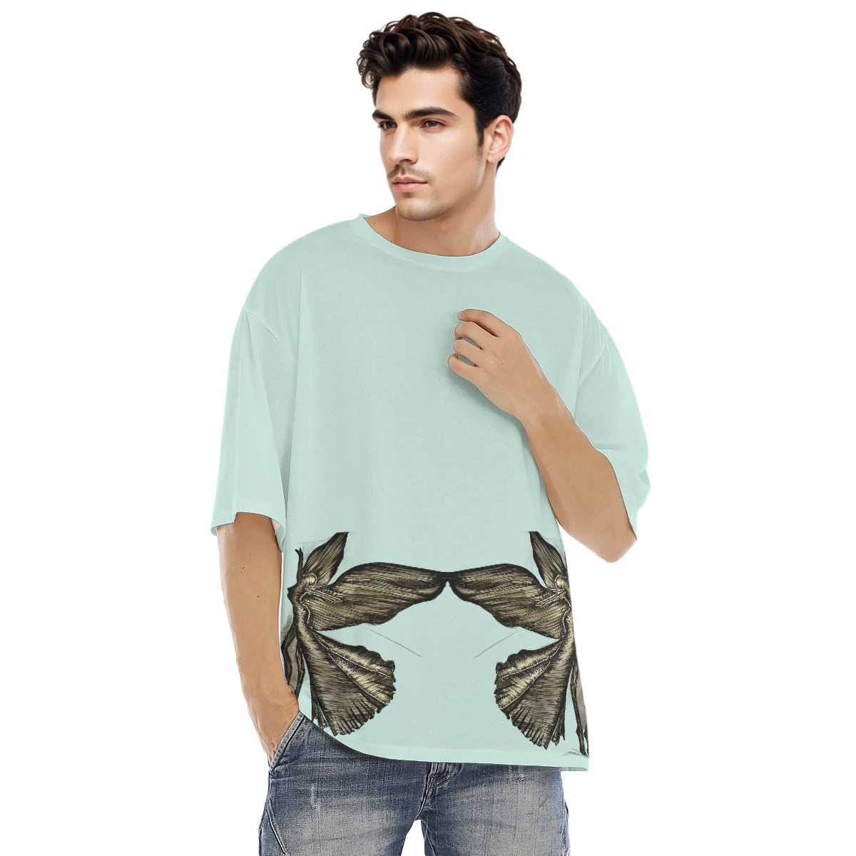 All-Over Print Men's Raglan Short Sleeve T-Shirt|180GMS COTTON