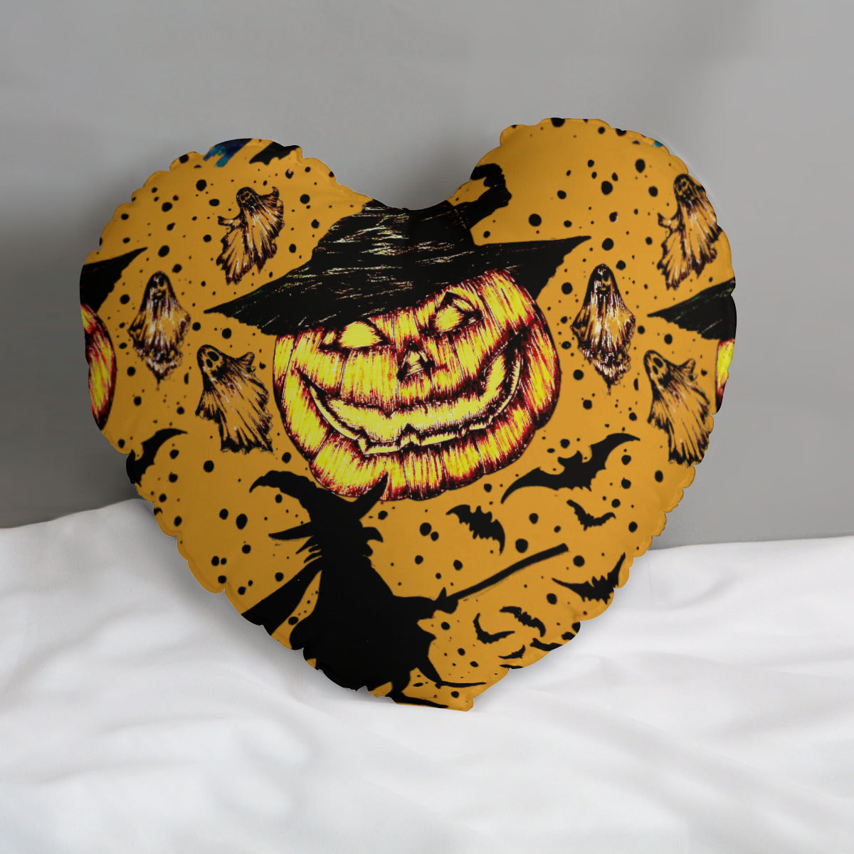All-Over Print Heart-shaped pillow